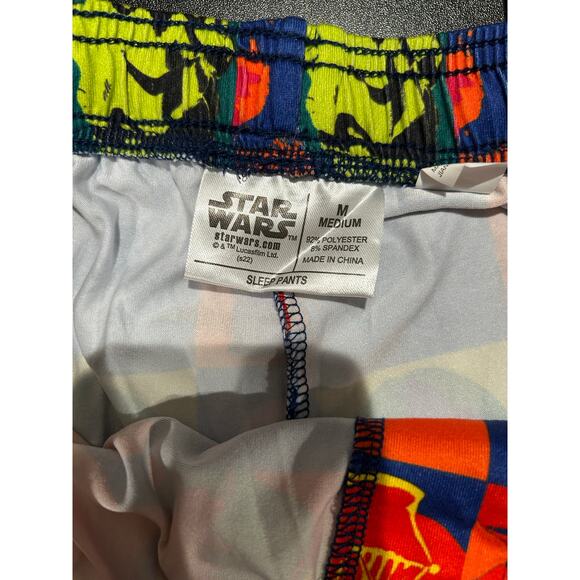 STAR WARS New All Over Patchwork Character Print Sleep Lounger Pants Size M - Picture 3 of 4